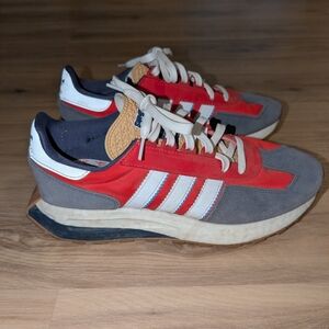 Adidas Retropy E5 Sneakers (Red/Grey/Blue)